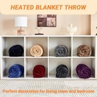 Heated Blanket Electric Throw Soft Heating Auto off 10 Heat Modes Flannel Sherpa