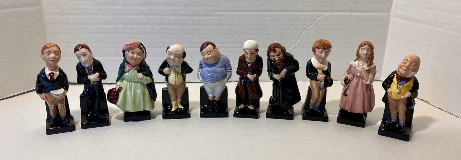 Set of ( 10 ) Royal Doulton 4” Figurines  Charles Dickens series Made in England