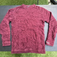 Vintage COOGI Sweater Sz Large Red Wine Made In Australia Rare Solid Color