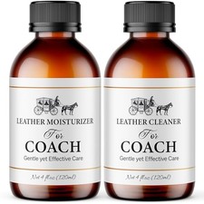 Leather Cleaner  Moisturizer Set for Coach, Gentle Formula to Remove Stains 