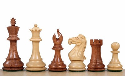 Schachfiguren Staunton Stallion 3,5'' Zoll Handgeschnitze Buchsbaum & Akazie