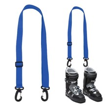 Ski Boot Carrier Strap - Snowboard Shoulder Sling Tote Leash - Blue-1IN