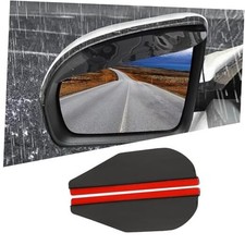 2PCS Side Mirror Rain Guards, Mirror Rain Visor Eyebrow, Waterproof Visor Black