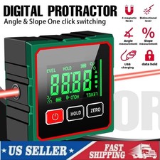 Digital Angle Finder with Electronic Laser - 4-side Strong Magnetic Angle Gauge.