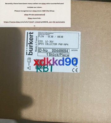 Burkert 00449694 SE30/8030-12-36V Flow meter brand new