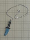 Santo Domingo Pueblo Mosaic Knife With Turquoise, Jet, and Pipestone. — photo 1