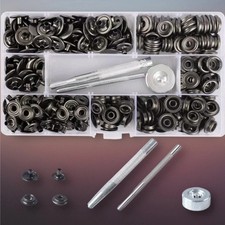 Snap Fasteners button Kit Metal Stainless for Leather Craft 70 Sets 15mm 5/8