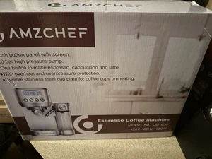 AMZCHEF CM1636 Stainless Steel Espresso Coffee Machine 120V 60Hz 1350W