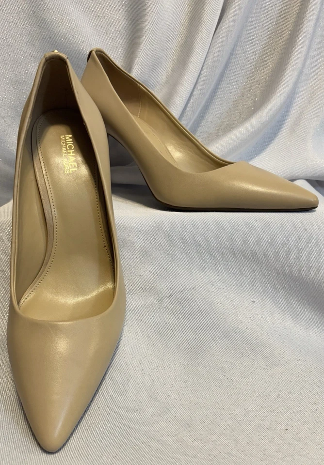 Кожаный верх на высоких каблуках Michael Kors желтовато-коричневый, размер 8 - Изображение 2 из 3