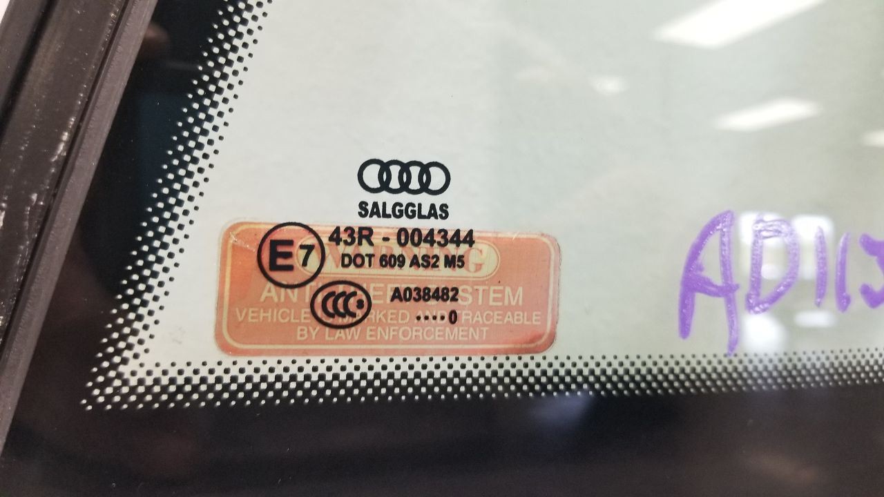 Audi R8 LMS Evolution 2008-2010 Rear Left Quarter glass