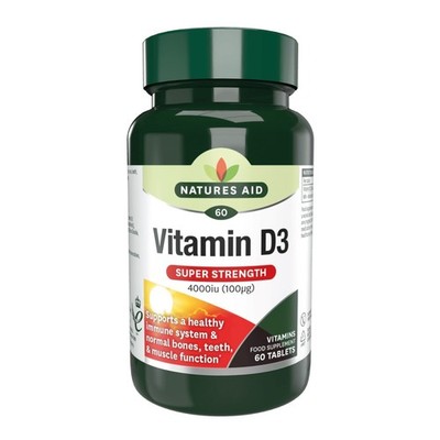 Natures Aid Vitamin D3 4000iu, 60 Tabletten