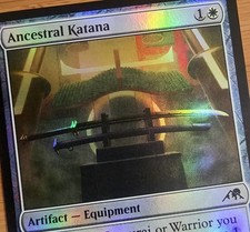 X 1 Ancestral Katana FOIL NM-M Kamigawa Neon Dynasty MTG Magic The Gathering