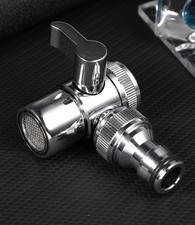 2Pcs Sink Faucet Diverter Valve with Aerator and Male Threaded Adapter, Washi...
