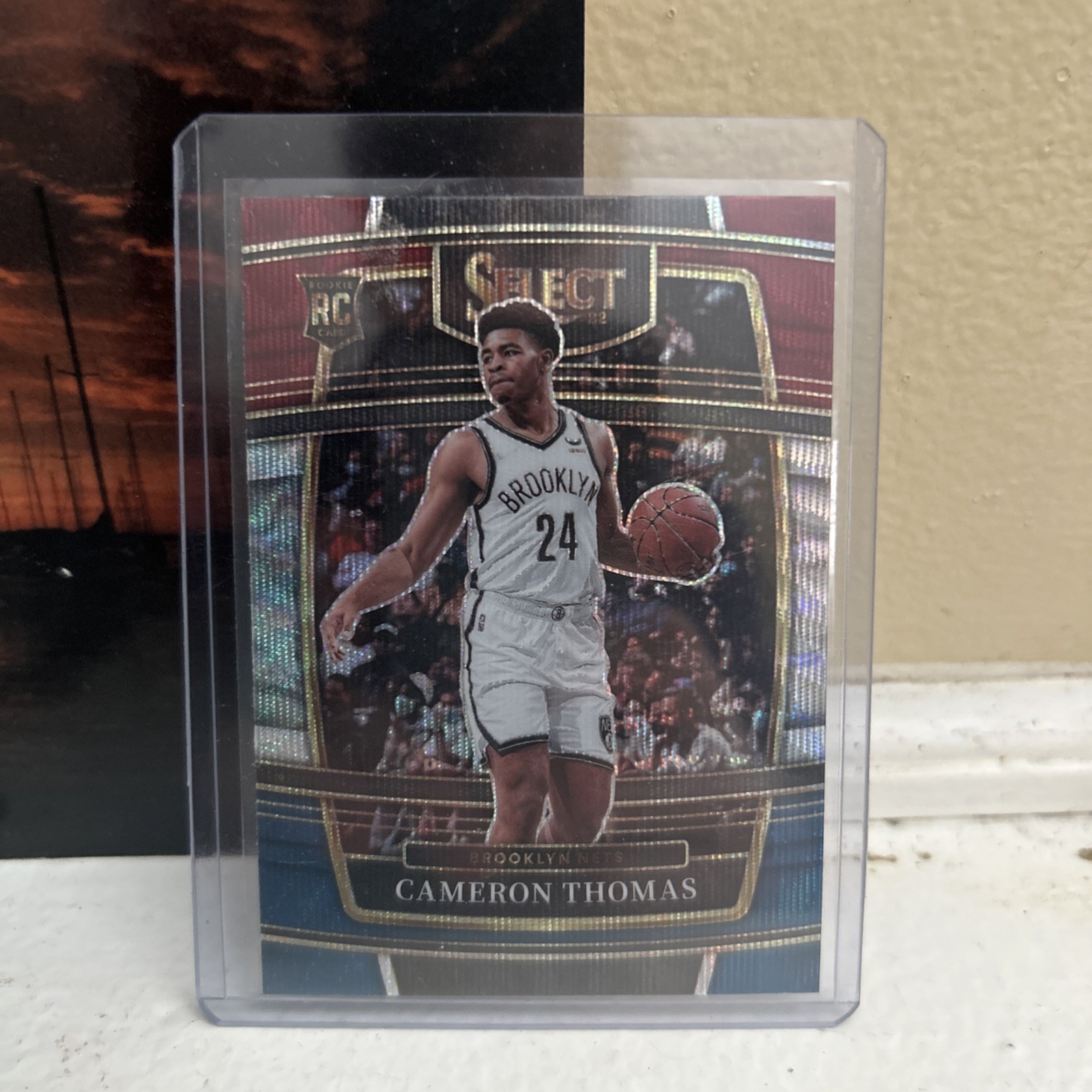 Cameron Thomas 2021-22 Panini Select Tri-Color Prizm RC #21 Brooklyn Nets ESE