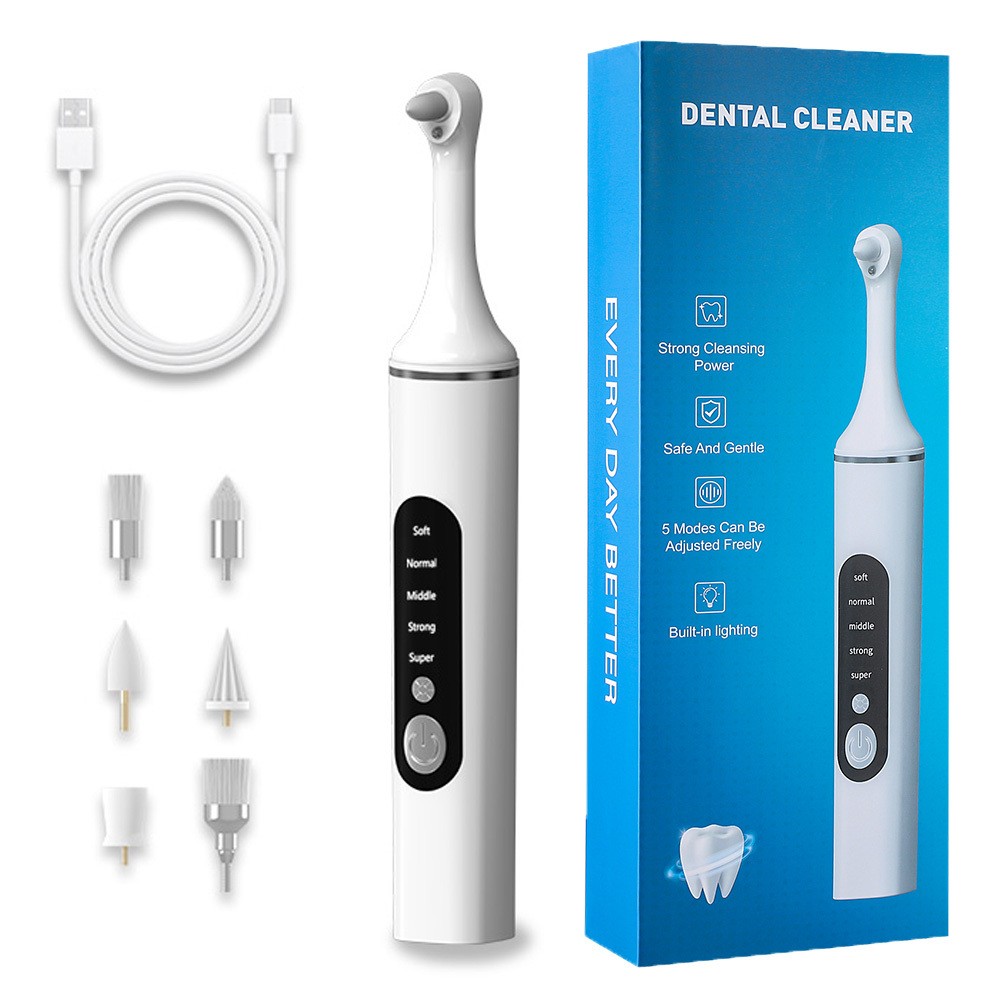 Electric Tooth Polisher Plaque Remover Teeth Whitening Kit w