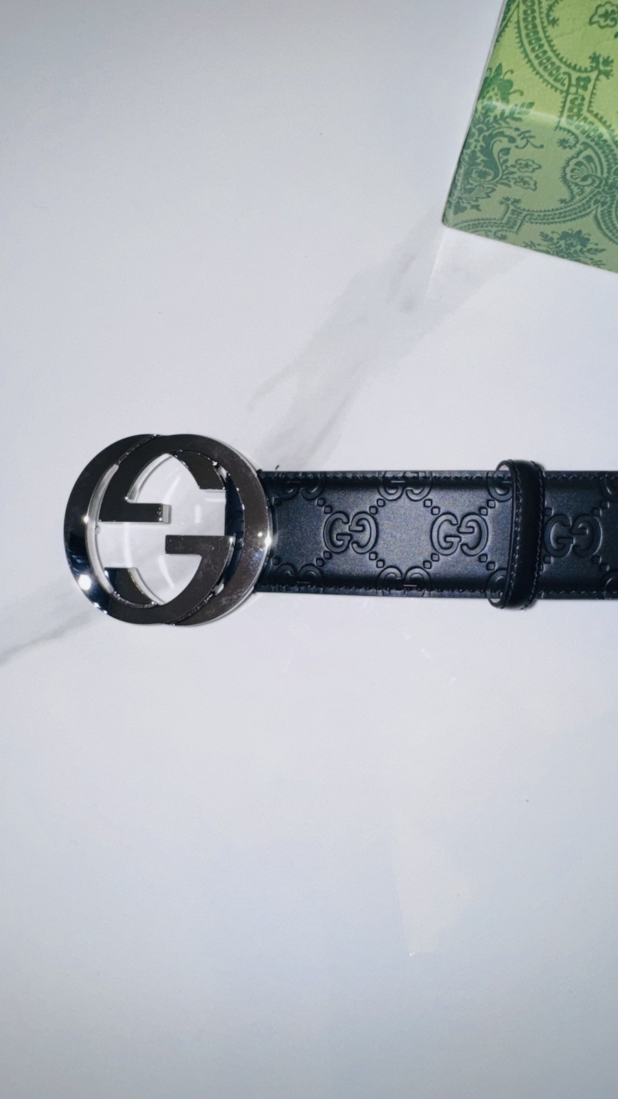 AUTHENTIC GG Supreme Black Interlocking GUCCI BEL… - image 3