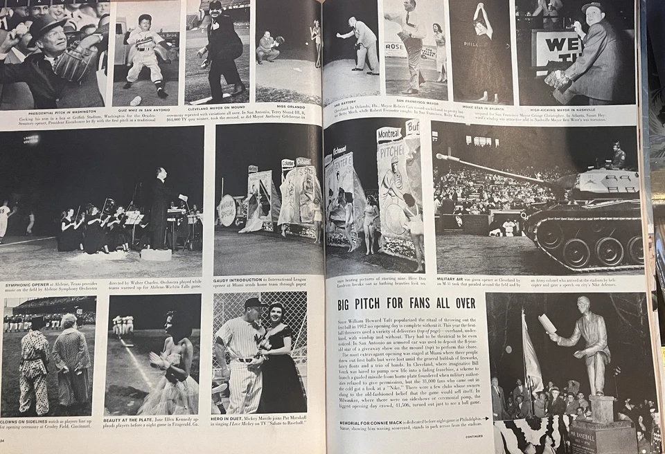 Life Magazine April 29, 1957 Hot Rod Drag Race Cars DON LARSEN SIGNED AD on Back - Image 3 of 4