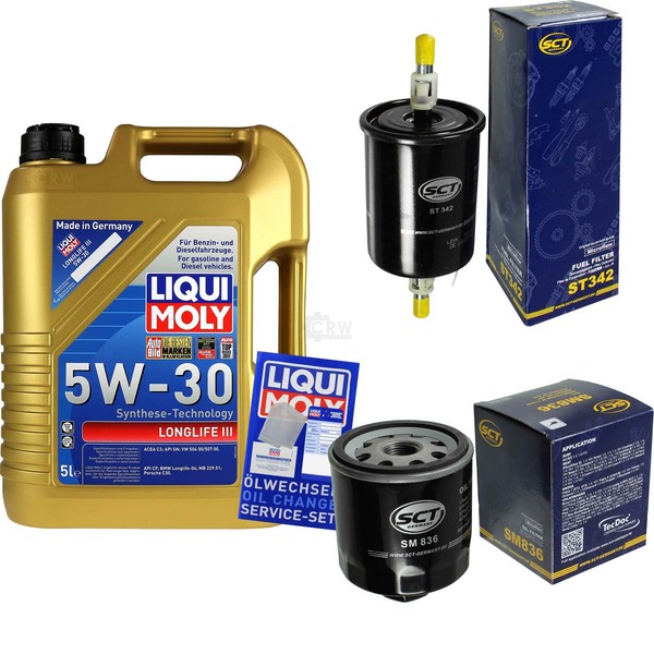 SCT Inspektionspaket 5L Liqui Moly Longlife 5W-30 FüR VW Polo 1.4 16V 1.0 Golf V-image