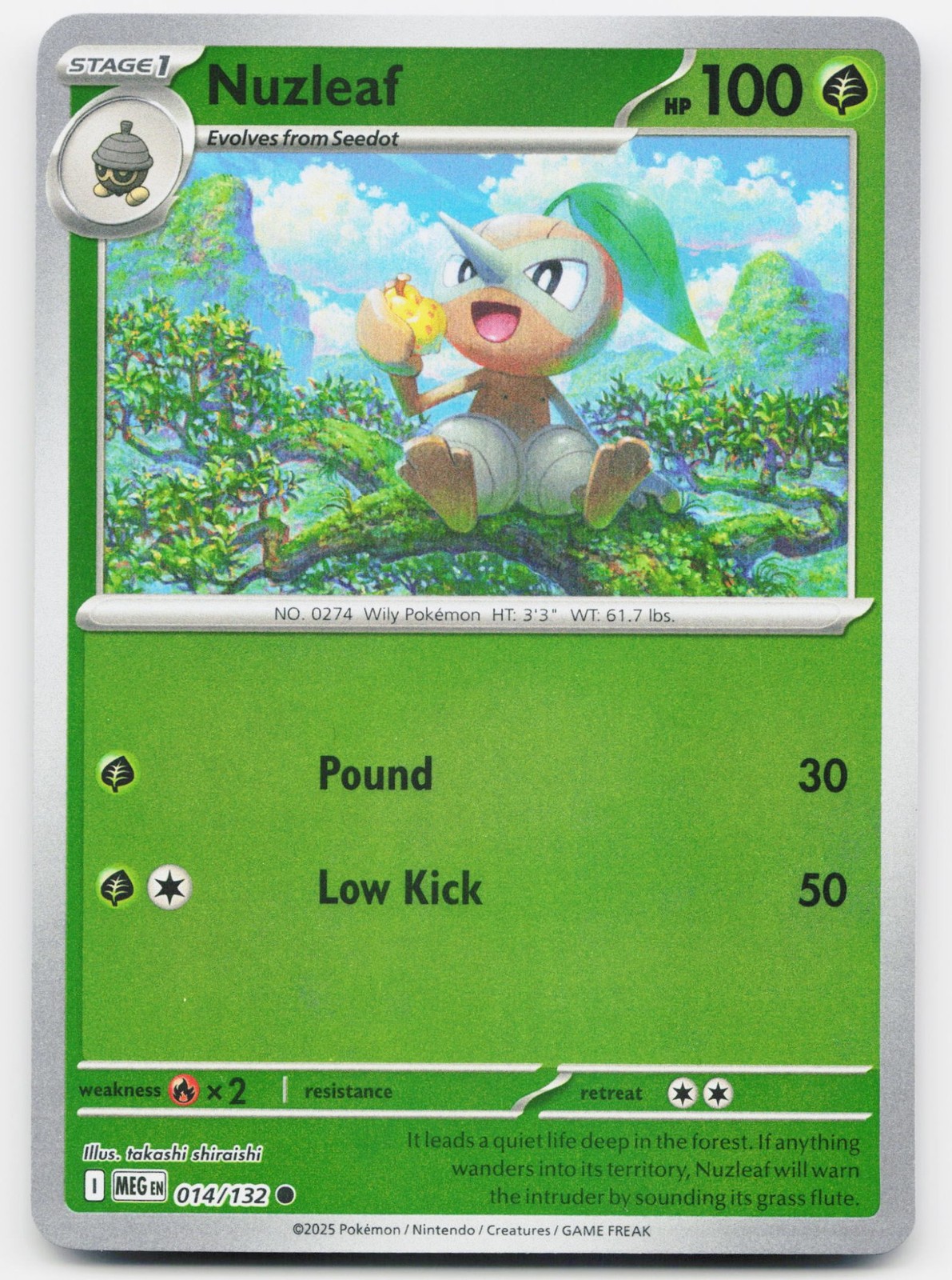 Nuzleaf Reverse Holofoil [MEG - 014/132] Common Pokemon TCG