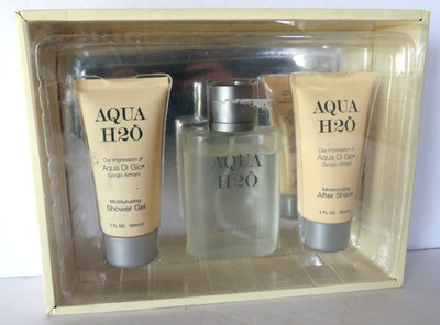 Aqua H2O Gift Set Moisturizing Shower Gel Eau De Toilette After Shave Fragrance