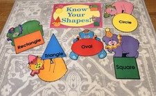 Vintage The Education Center Know Your Shapes Bear Bulletin Board Set Complete