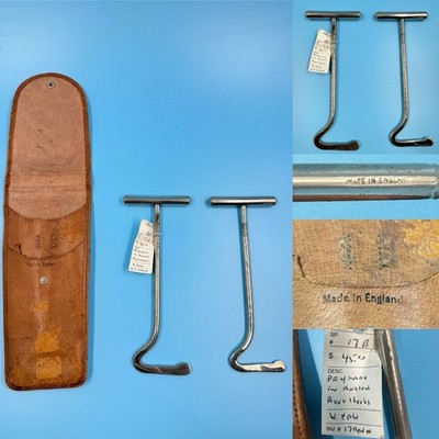 Vintage Silver Handle Boot Hook Puller Easy Grip, Made In England