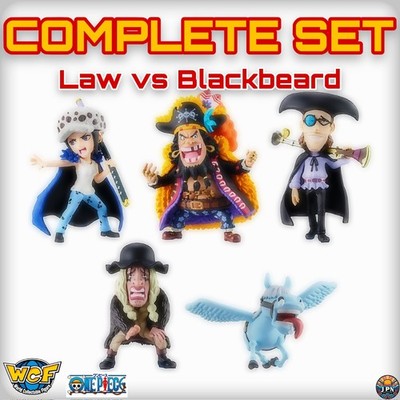 ONE PIECE WCF Law vs Blackbeard Pirates Full Set 5 Figures Japanese