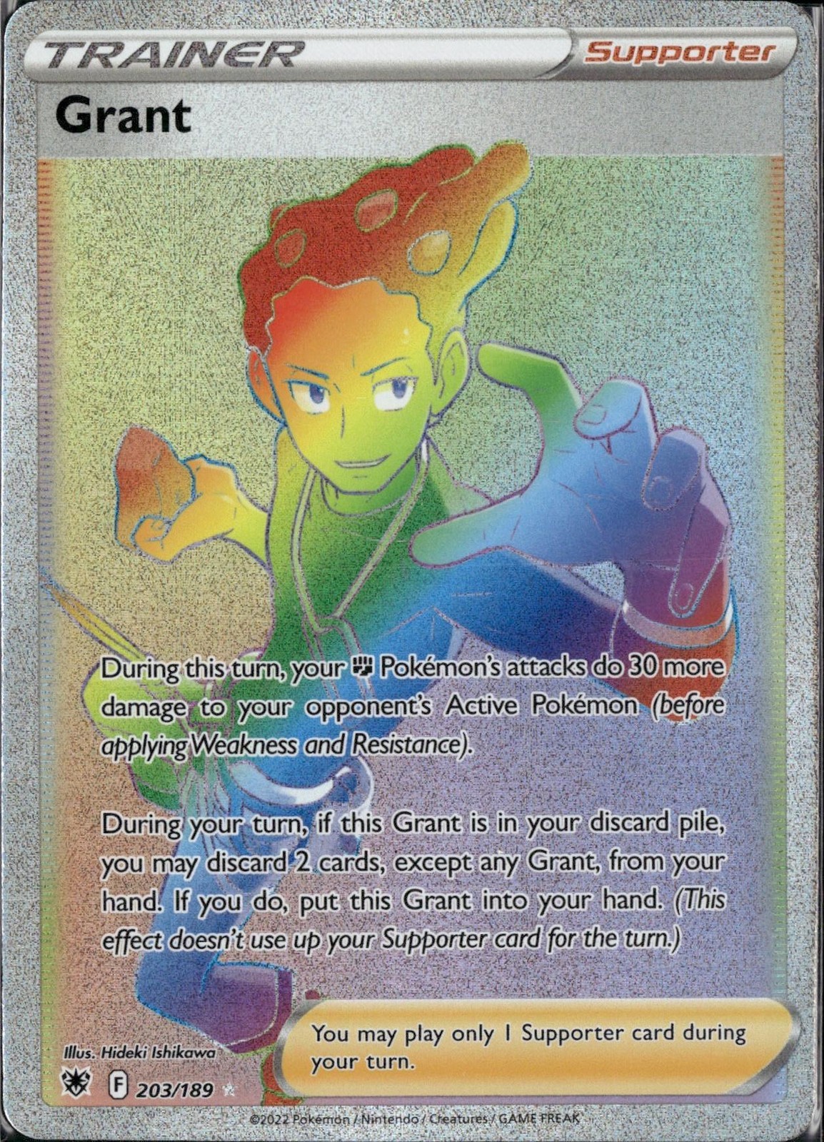 Pokemon Grant (Secret) 203/189 Holo - NM