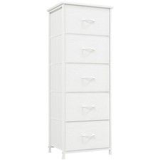 Tall Dresser with 5 Drawers Storage Organizer Chest of Drawers for Bedroom