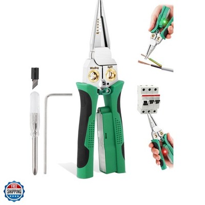 8 In 1 Wire Stripper with Voltage Tester, Wire Strippers/Crimper with Plier, ...