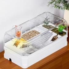 Aquatic Turtle Tank Kit with Lid, UV Basking Light, Water Filter, Starter Habita