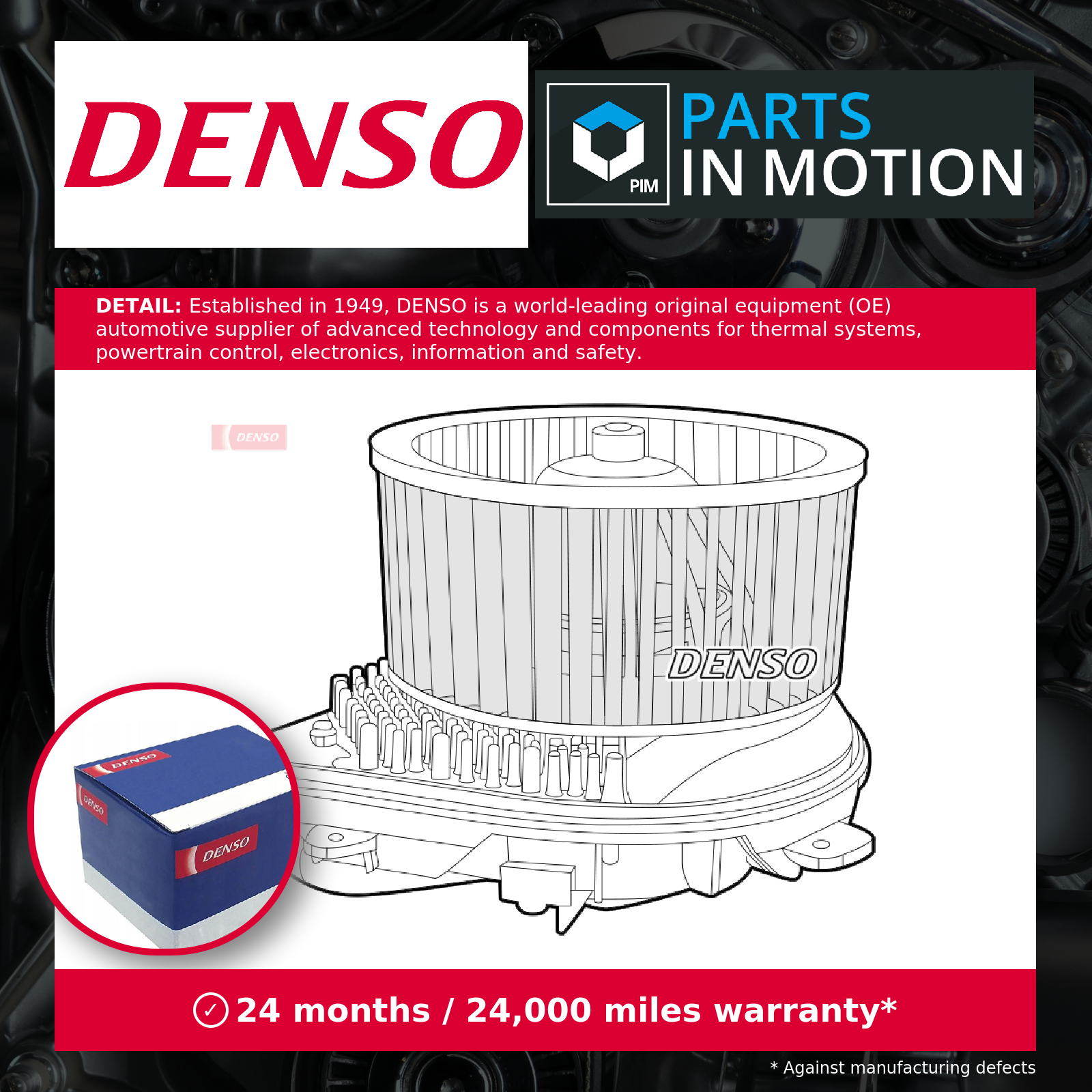 Interior Blower Motor DEA07013 Denso Heater 6441000 Genuine Quality Guaranteed
