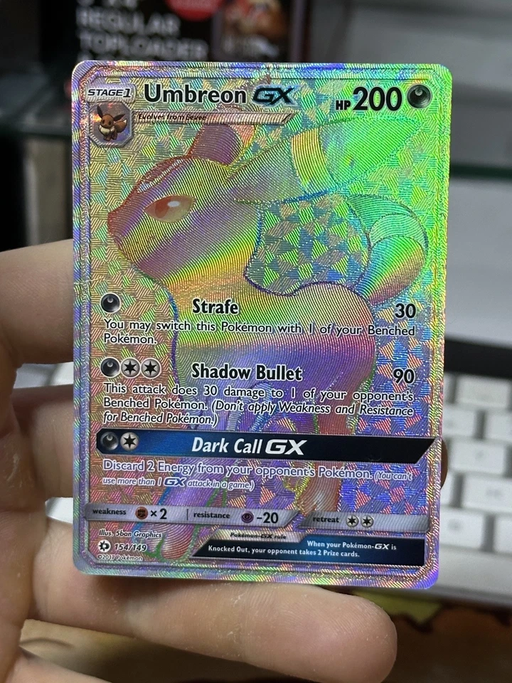 #2 Umbreon GX 154/149 Sun & Moon Base Set 2017 Secret Rare Pokémon Card TCG - Image 3 of 4
