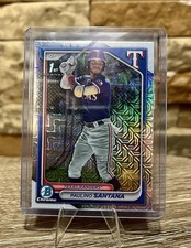 2024 Bowman Chrome Paulino Santana Texas Rangers Mojo Refractor Rookie #BCP-245