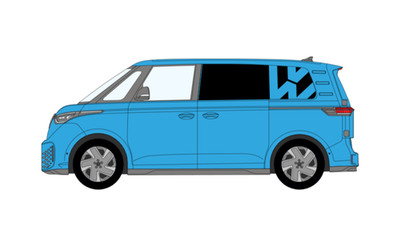Fits VOLKSWAGEN ID Buzz Cargo VW  - Rear Panels Decals -  A x2