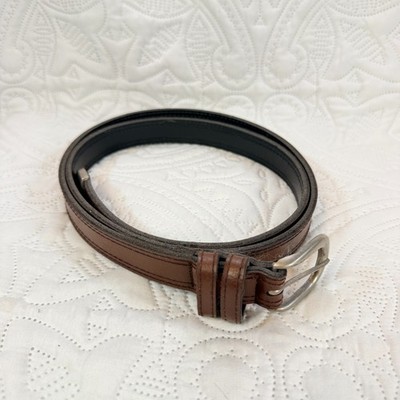 Unbranded Brown Genuine Leather Belt 1'' Wide 46'' Total Length Men's Casual Strap