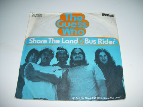 The Guess Who - Share The Land / Bus Rider  7" Vinyl  - Afbeelding 1 van 1