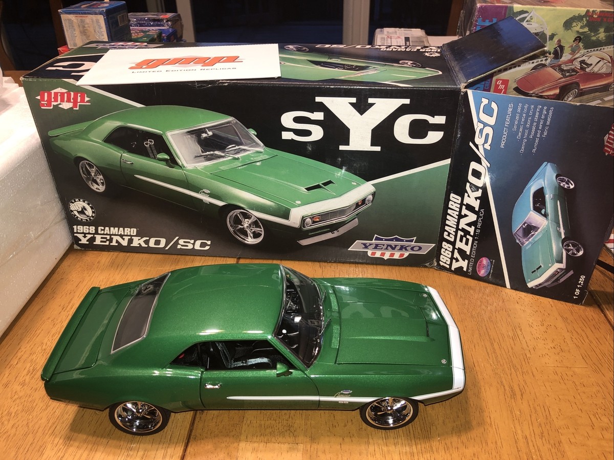 Camaro Chevrolet Green 1968 Yenko/sc 427 diecast 1:18 gmp Camaro Chevrolet Green 1968 Yenko/sc 427 diecast 1:18 gmp