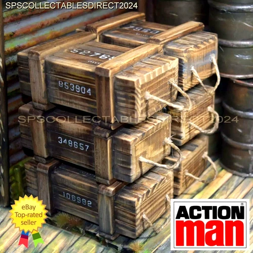 1 Real Wood Ammo Box / Crate Action Man, Dragon  1/6th Scale Size FREE POST
