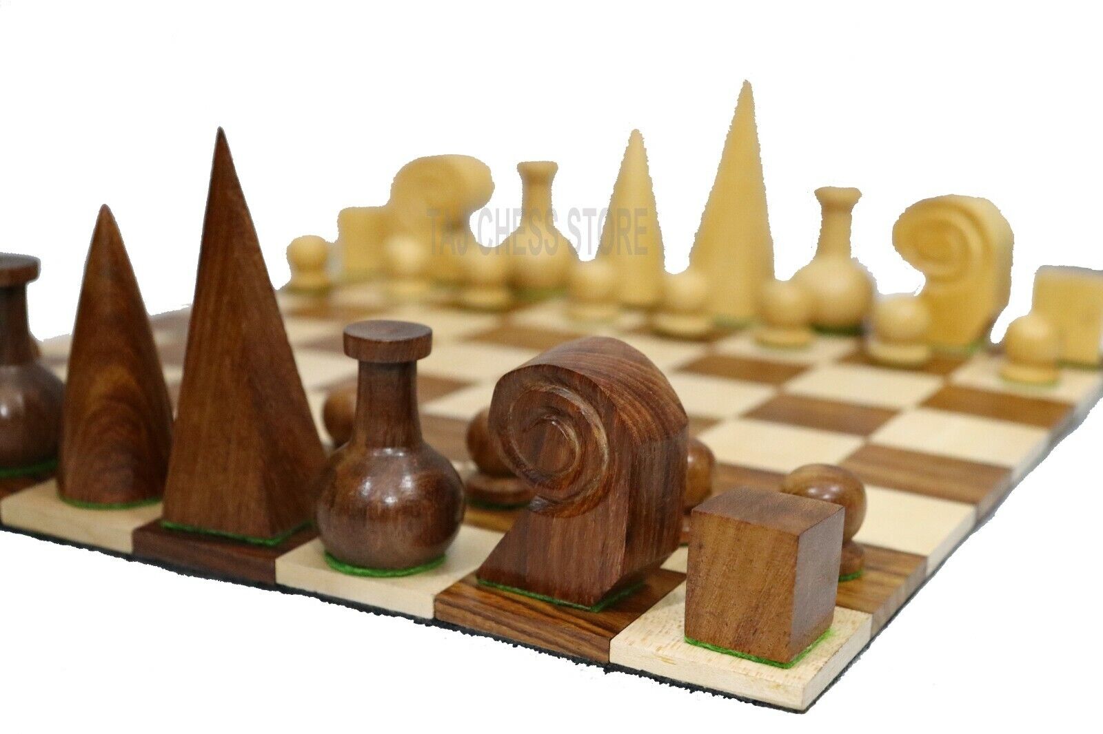 Reproduced 1920 Model Man Ray Combo Chess pieces Beechwood/Golden Rosewood 
