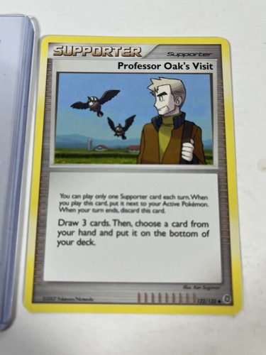 2007 Professor Oaks Visit 122/132 Pokemon Card w/protective Case - Picture 2 of 4