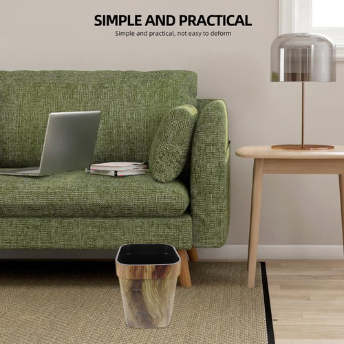 Practical Imitated Wood Trash Can for Home 14L Capacity Stylish Design - Picture 10 of 12