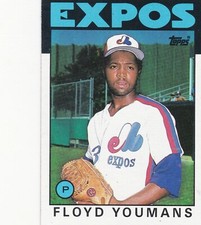 1986 Topps MLB Montreal Expos Floyd Youmans Trading Card #EXPOS