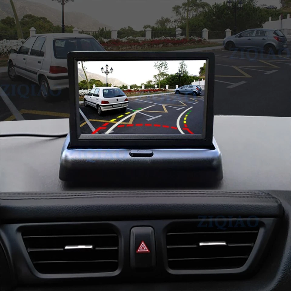 4.3Inch LCD Car Foldable Monitor Rear View Camera Parking Reverse Monitor System - Image 3 of 4