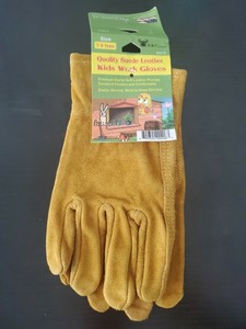 kids leather work gloves