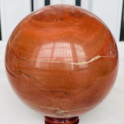 Natural Red jasper Sphere Quartz Crystal reiki Ball Healing 1880G