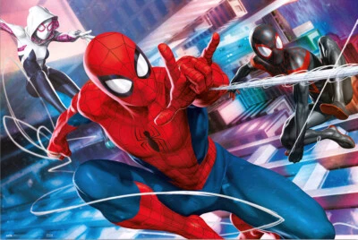 MOVIE POSTERS USA Spider-Man - Marvel Comic Poster (Peter Parker, Miles Morales & Gwen) (36 x 24")