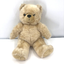 Vintage Bear Factory Teddy Plush Stuffed Animal 2001 Tan Hard Eyes Felt Nose 14"