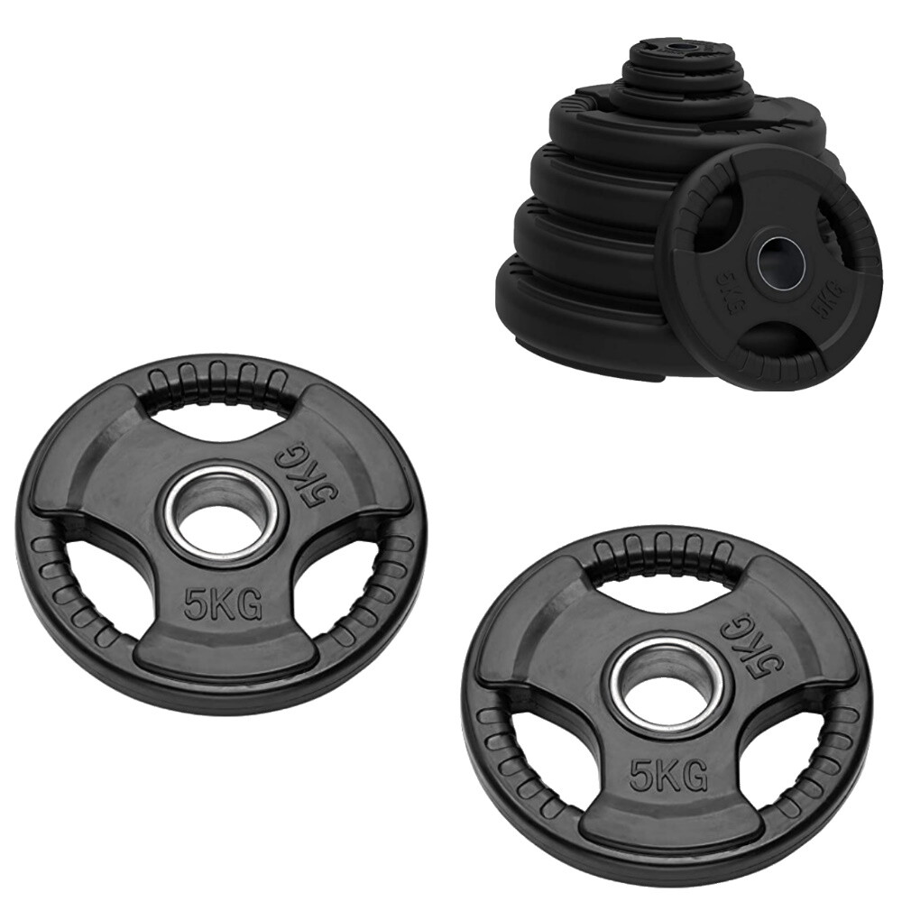 COPPIA DISCHI GHISA GOMMATA FORO 50MM OLIMPIONICO PIASTRE 2 PESI BILANCIERE