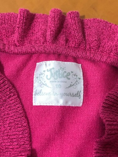 Lot of 2 Girls Kids Justice Pink & Hartstrings Navy Light Sweaters Size 10 - Picture 10 of 12